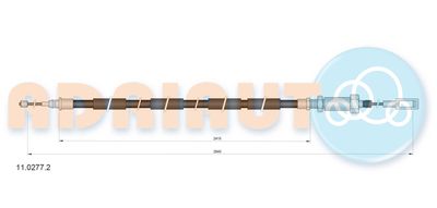 Cable Pull, parking brake ADRIAUTO 11.0277.2
