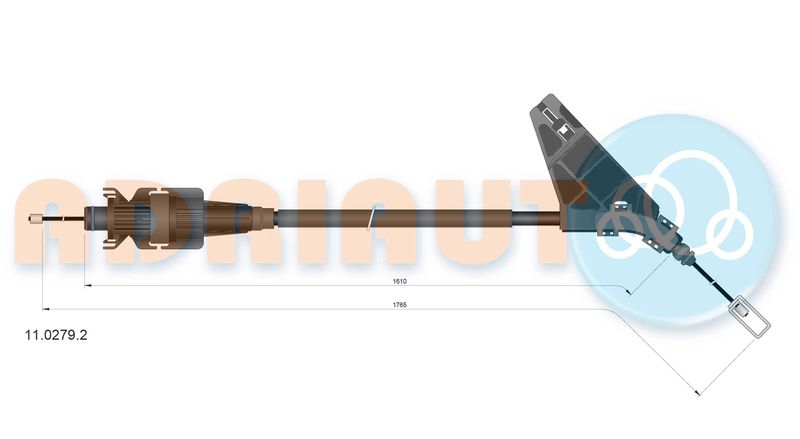 ADRIAUTO 11.0279.2 Cable Pull, parking brake