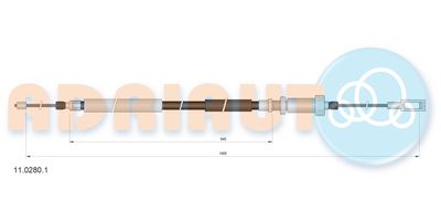 Cable Pull, parking brake ADRIAUTO 11.0280.1