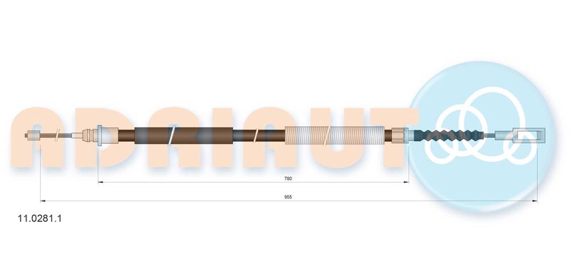 ADRIAUTO 11.0281.1 Cable Pull, parking brake
