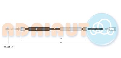 Cable Pull, parking brake ADRIAUTO 11.0281.1