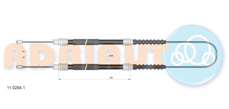 ADRIAUTO 11.0284.1 Cable Pull, parking brake