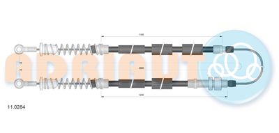 Cable Pull, parking brake ADRIAUTO 11.0284