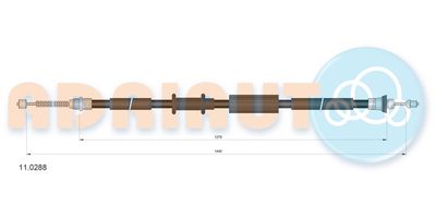 Cable Pull, parking brake ADRIAUTO 11.0288