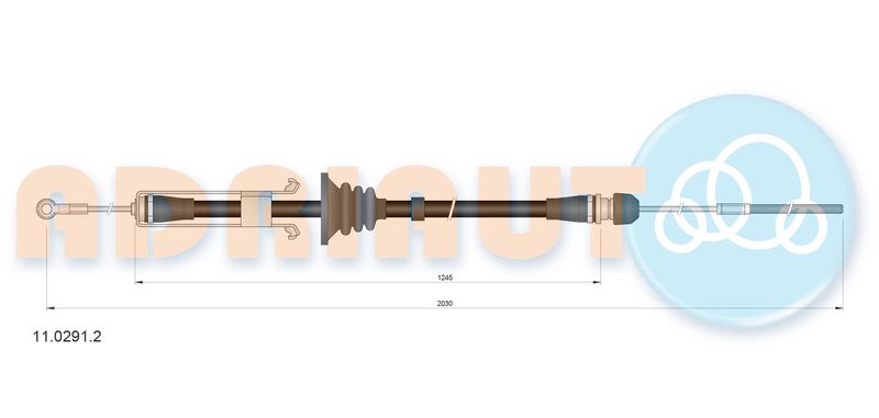 ADRIAUTO 11.0291.2 Cable Pull, parking brake