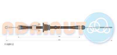 Cable Pull, parking brake ADRIAUTO 11.0291.2