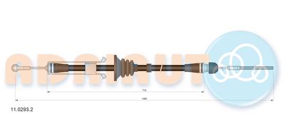 Cable Pull, parking brake ADRIAUTO 11.0293.2