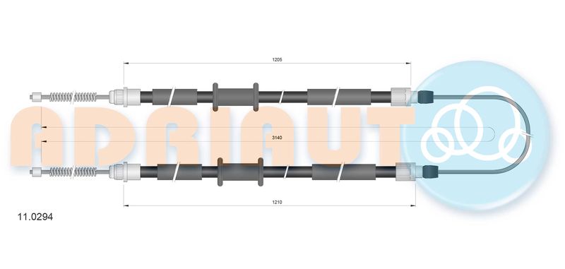ADRIAUTO 11.0294 Cable Pull, parking brake