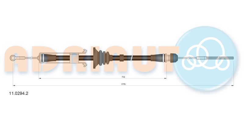 ADRIAUTO 11.0294.2 Cable Pull, parking brake