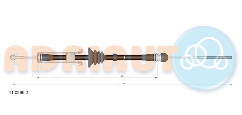 ADRIAUTO 11.0296.2 Cable Pull, parking brake