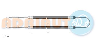 Cable Pull, parking brake ADRIAUTO 11.0296