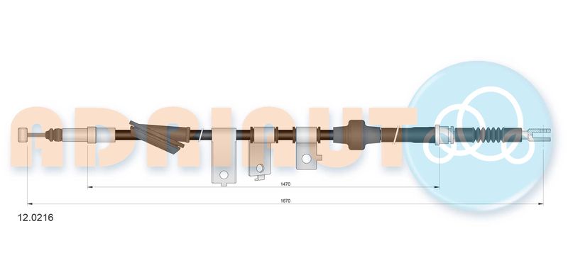 ADRIAUTO 12.0216 Cable Pull, parking brake