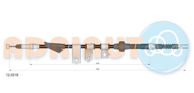 Cable Pull, parking brake ADRIAUTO 12.0216
