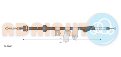 Cable Pull, parking brake ADRIAUTO 12.0222