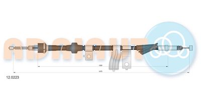 Cable Pull, parking brake ADRIAUTO 12.0223