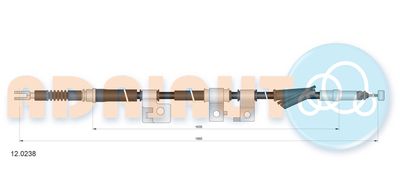 Cable Pull, parking brake ADRIAUTO 12.0238