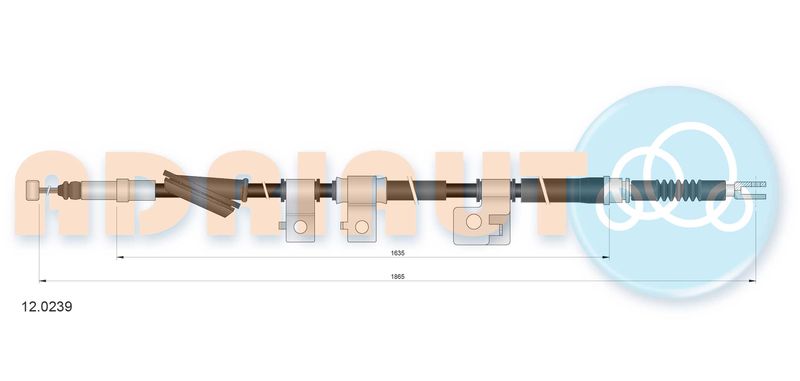 ADRIAUTO 12.0239 Cable Pull, parking brake