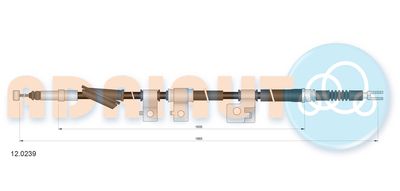 Cable Pull, parking brake ADRIAUTO 12.0239