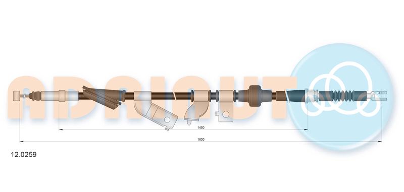 ADRIAUTO 12.0259 Cable Pull, parking brake