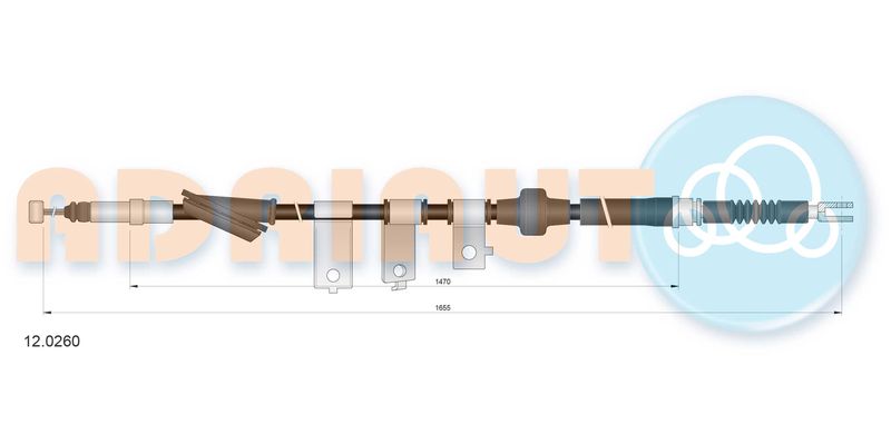 ADRIAUTO 12.0260 Cable Pull, parking brake