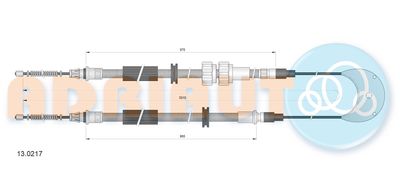 Cable Pull, parking brake ADRIAUTO 13.0217