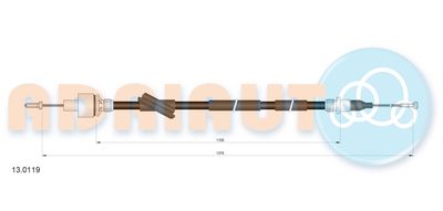 Cable Pull, clutch control ADRIAUTO 13.0119