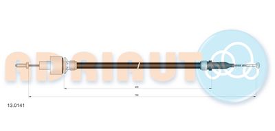 Cable Pull, clutch control ADRIAUTO 13.0141