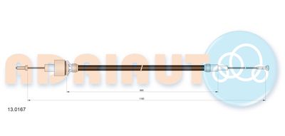 Cable Pull, clutch control ADRIAUTO 13.0167
