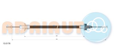 Cable Pull, clutch control ADRIAUTO 13.0176