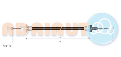 Cable Pull, clutch control ADRIAUTO 13.0178