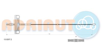 Cable Pull, parking brake ADRIAUTO 13.0207.2