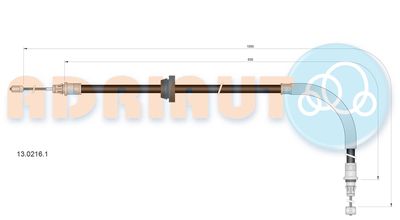 Cable Pull, parking brake ADRIAUTO 13.0216.1