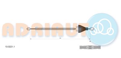 Cable Pull, parking brake ADRIAUTO 13.0221.1