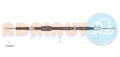 Cable Pull, parking brake ADRIAUTO 13.0222.1