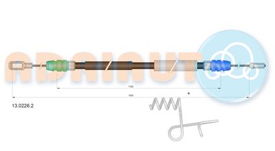 Cable Pull, parking brake ADRIAUTO 13.0226.2