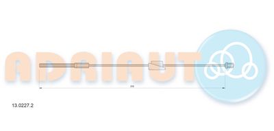 Cable Pull, parking brake ADRIAUTO 13.0227.2