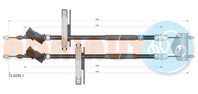 Cable Pull, parking brake ADRIAUTO 13.0230.1