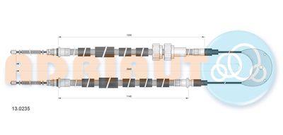 Cable Pull, parking brake ADRIAUTO 13.0235