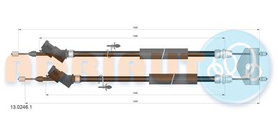Cable Pull, parking brake ADRIAUTO 13.0246.1