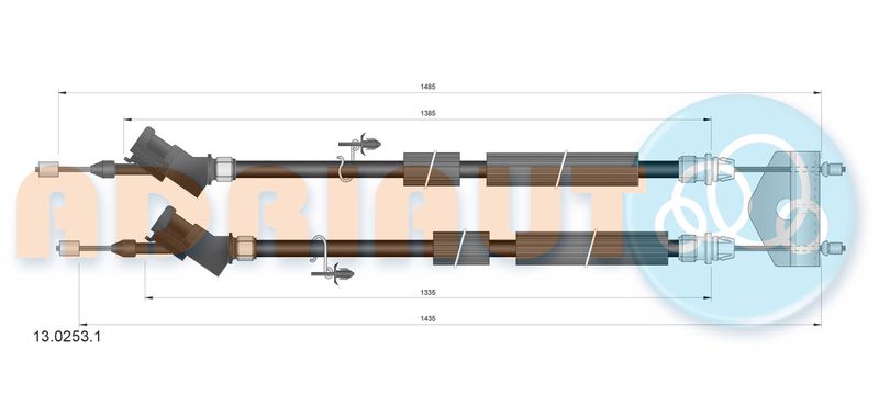 ADRIAUTO 13.0253.1 Cable Pull, parking brake
