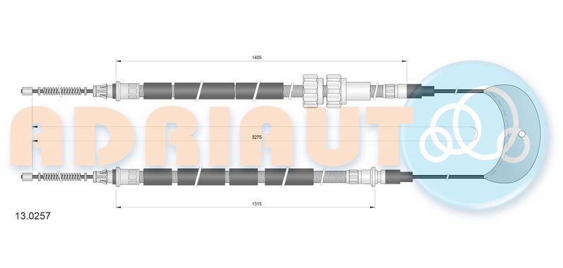 ADRIAUTO 13.0257 Cable Pull, parking brake