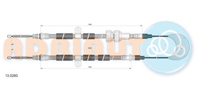 Cable Pull, parking brake ADRIAUTO 13.0260