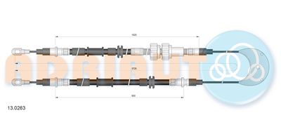 Cable Pull, parking brake ADRIAUTO 13.0263