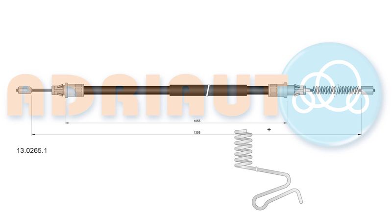 ADRIAUTO 13.0265.1 Cable Pull, parking brake