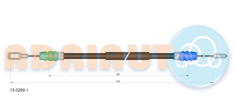 ADRIAUTO 13.0269.1 Cable Pull, parking brake