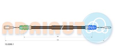 Cable Pull, parking brake ADRIAUTO 13.0269.1
