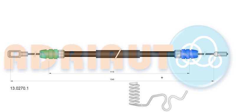 ADRIAUTO 13.0270.1 Cable Pull, parking brake