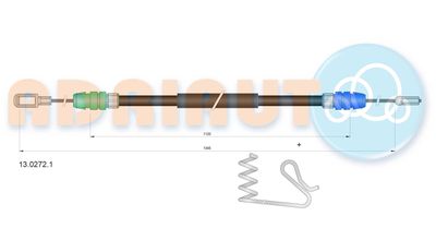 Cable Pull, parking brake ADRIAUTO 13.0272.1