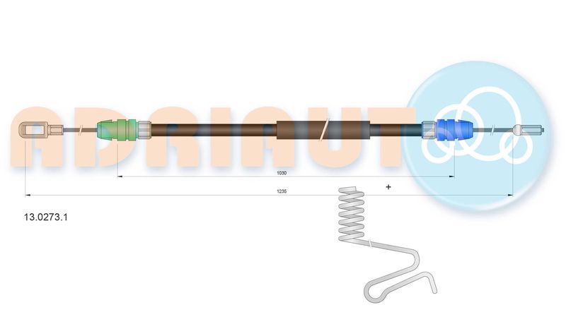 ADRIAUTO 13.0273.1 Cable Pull, parking brake