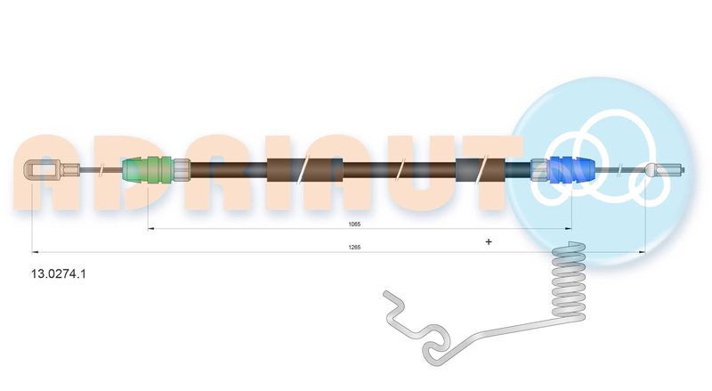 ADRIAUTO 13.0274.1 Cable Pull, parking brake